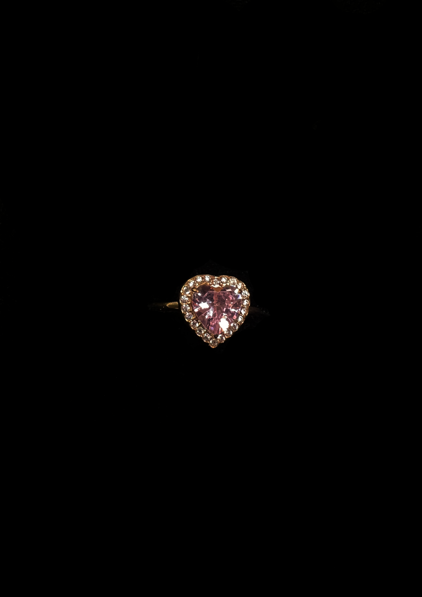 Anello Regolabile REGINA DI CUORI Rosa